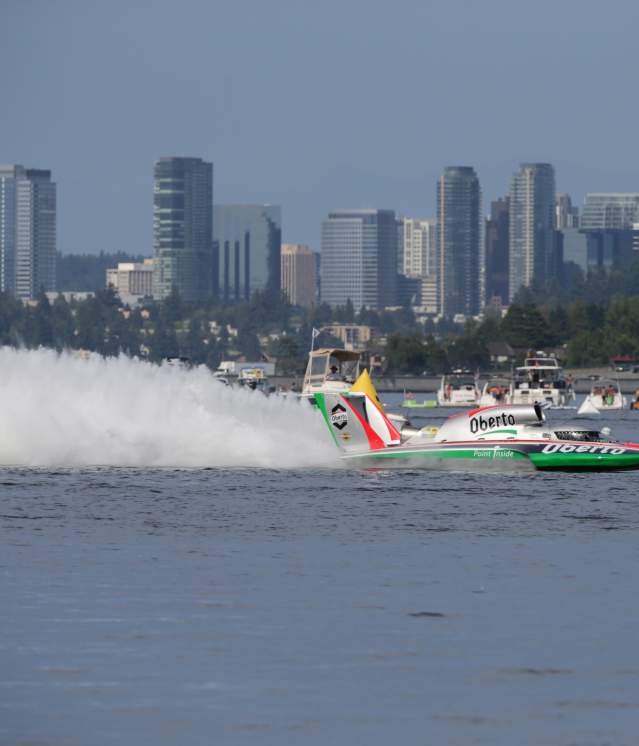 Seafair Hydroplane Bellevue Skyline
