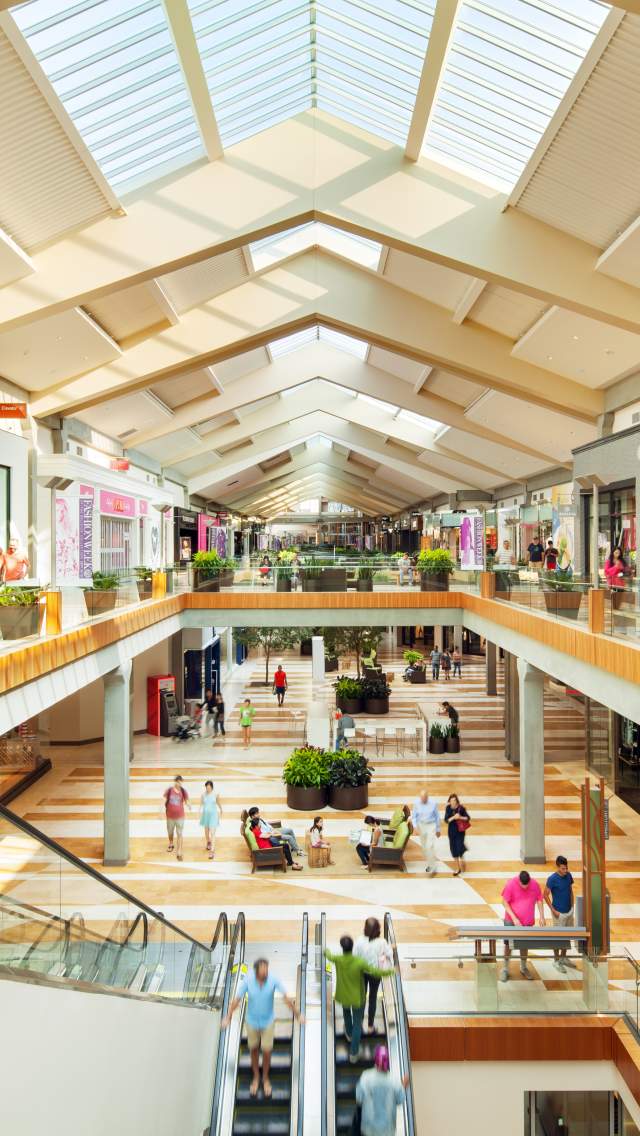 Bellevue Square is a stylish shopping center with lots of natural light and iconic retailers