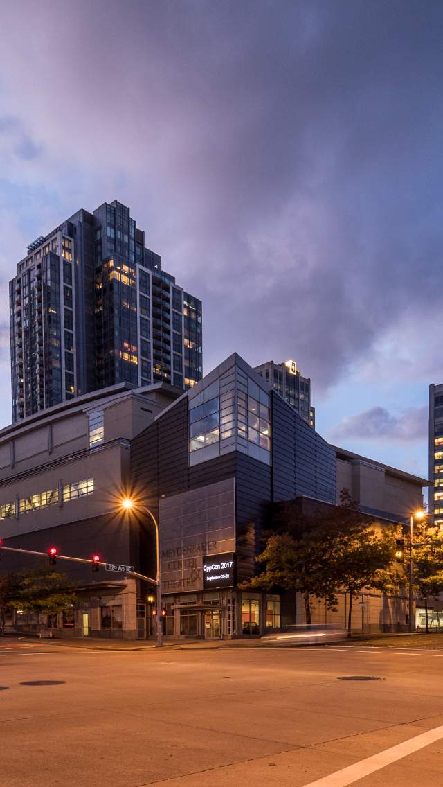 Meydenbauer Center Exterior at Dusk