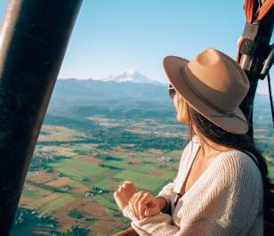 Hot Air Balloon Mount Rainier