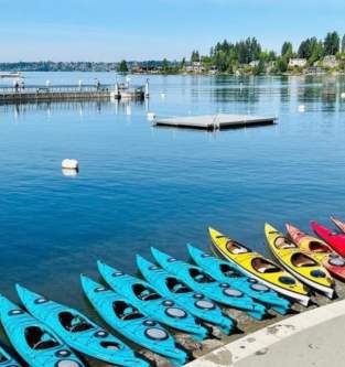 Things to do in Bellevue: Kayaking Lake Washington REI Boathouse