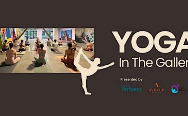 Yoga in the gallery at Avenue Bellevue