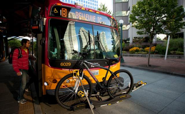 Bus at Transit Center