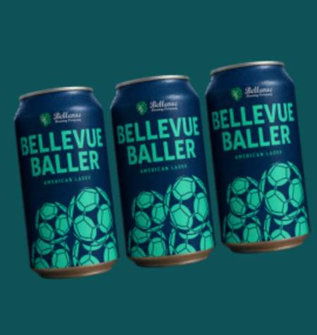 Trio of Bellevue Baller Beer