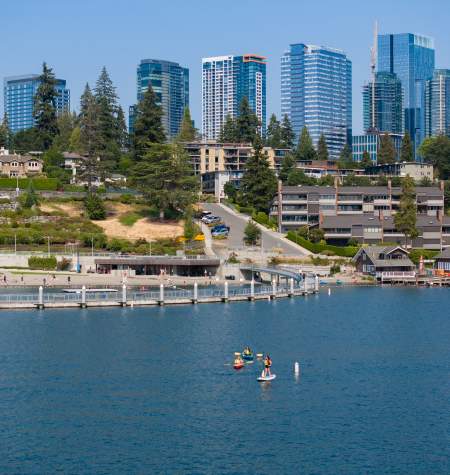 Places to paddle board in Bellevue, WA