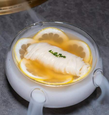 Lemon Yuzu Cold Inaniwa Udon at Itadaki