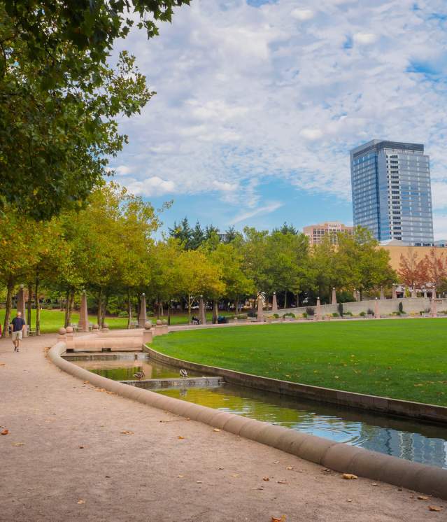 Walking around Downtown Park
