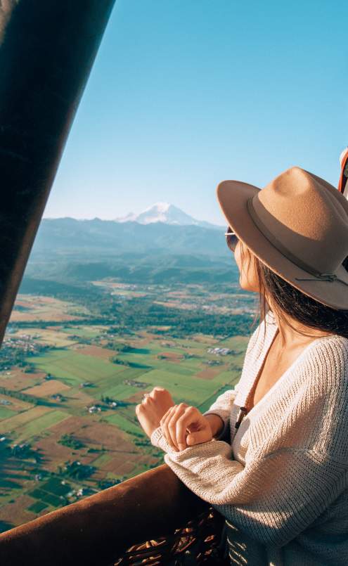 Hot Air Balloon Mount Rainier