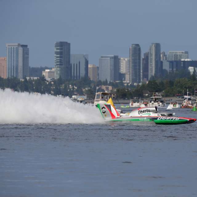 Seafair Hydroplane Bellevue Skyline
