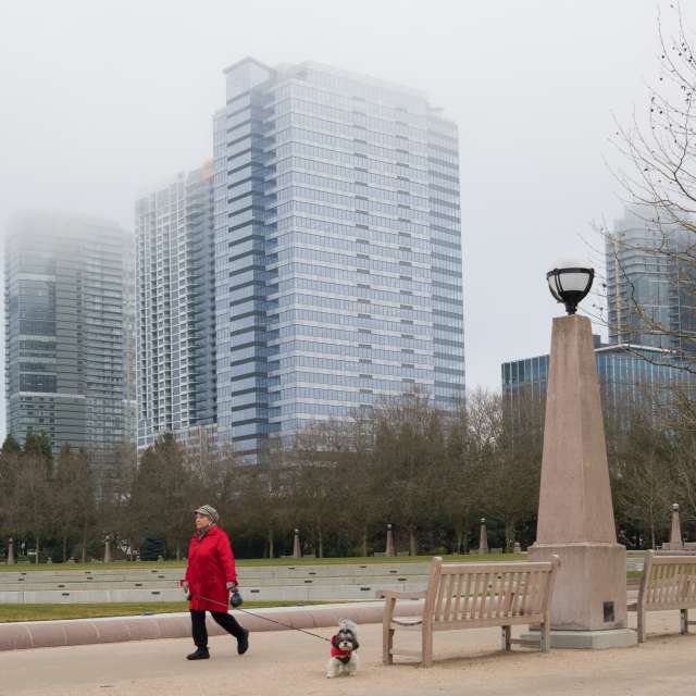 Bellevue Downtown Park Cloudy