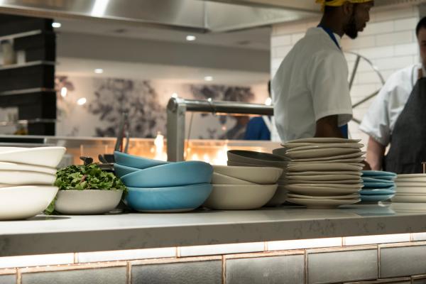 Bowls at chef station