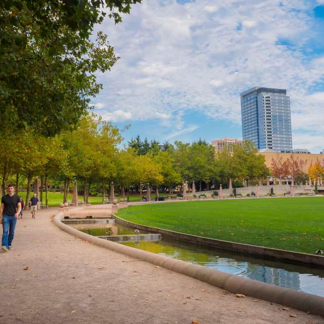 Walking around Downtown Park