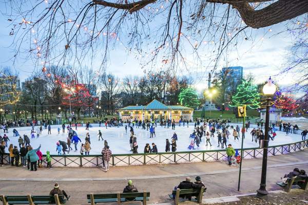 Ice Skating at the Boston Common Frog Pond