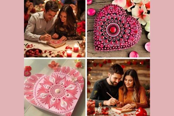 Valentine’s Day Mandala Making
