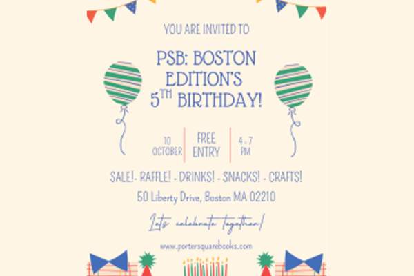 Porter Square Books: Boston 5th Anniversary