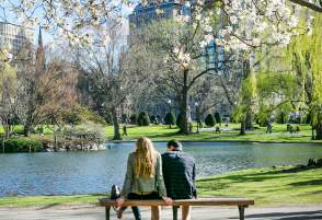 Public Garden couple in Spring