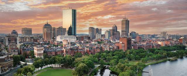 Aerial view of Boston's Skyline