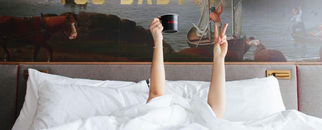 Fun photo of hotel room at The Revolution Hotel