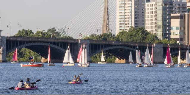 Boaters enjoying the Charles River