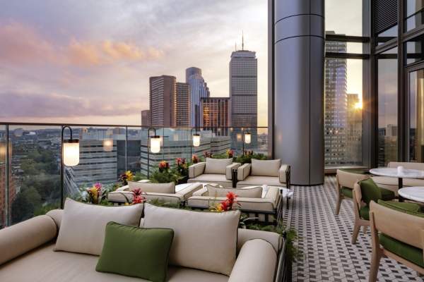 Boston Skyline from Raffles' Terrace