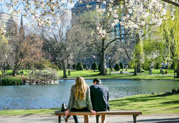Public Garden couple in Spring