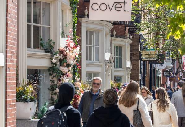Shoppers on Charles Street