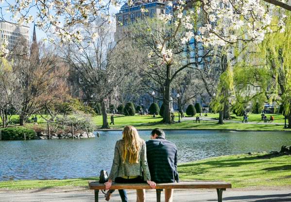 Public Garden couple in Spring