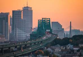 Boston Skyline at Sunset
