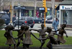 Needham MA statue