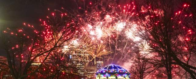 Fireworks at First Night Boston