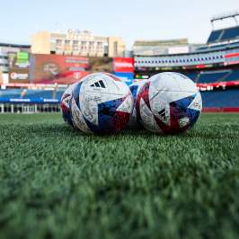 Soccer balls in Gillette Stadium