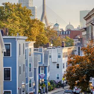 Zakim bridge, view from Charlestown neighborhood