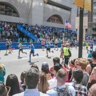 Marathon Runners Boston Public Library