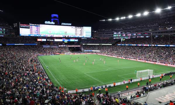 New England Revolution playing at Gillette Stadium