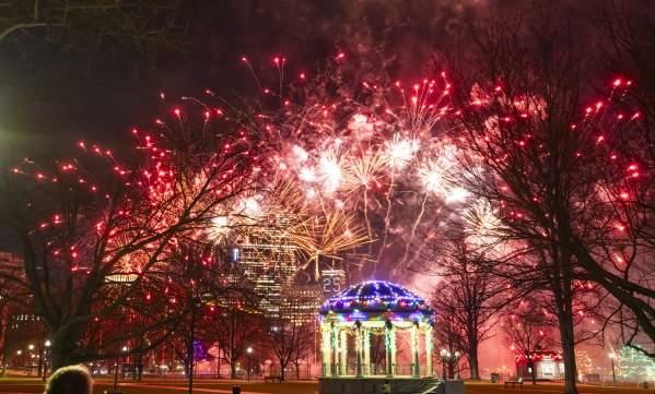 Fireworks at First Night Boston