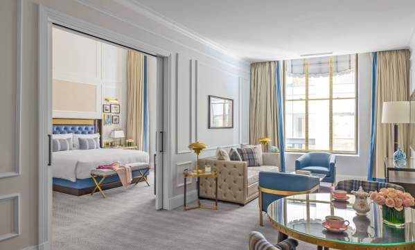 Hotel room at The Langham, Boston​