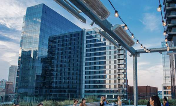 The Rooftop Bar at Deck 12 Yotel In Boston, MA