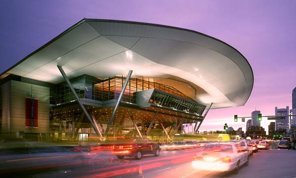 bcec exterior dusk