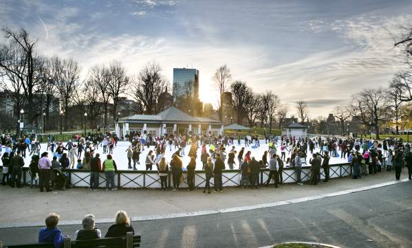 winter frogpond skating