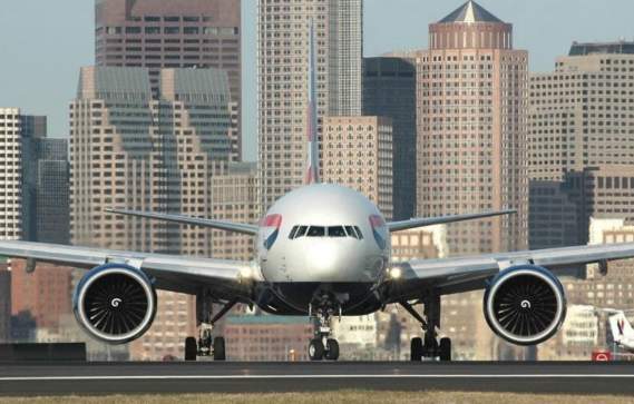 Airplane at Logan Airport