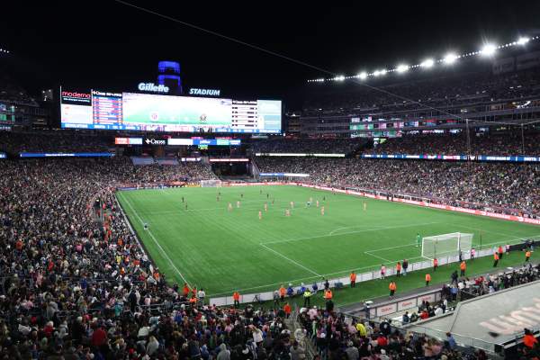 New England Revolution playing at Gillette Stadium