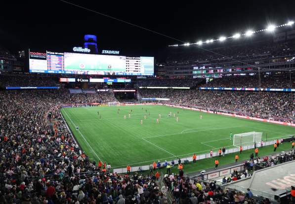 New England Revolution playing at Gillette Stadium