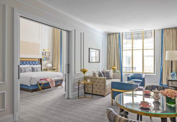 Hotel room at The Langham, Boston​