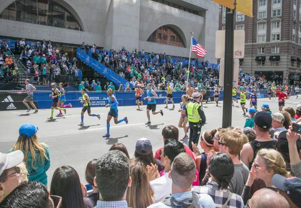 Marathon Runners Boston Public Library