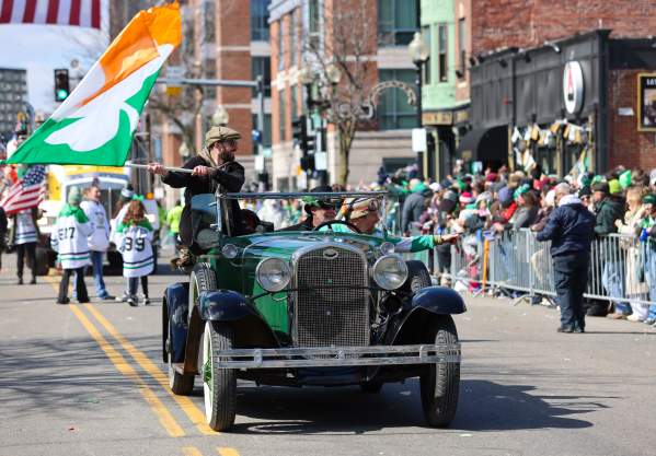 St patrick's day old school car