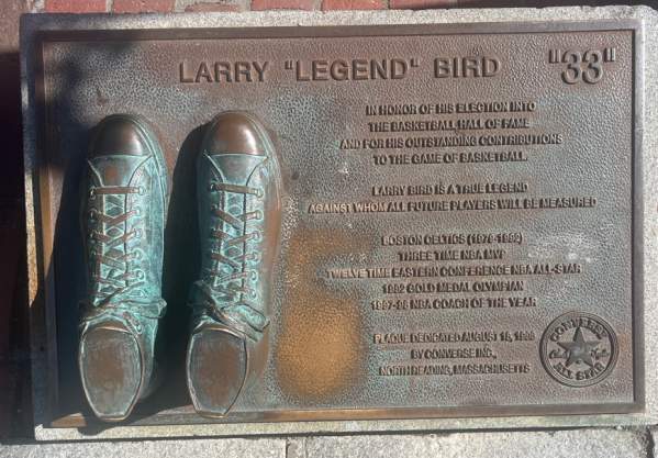 Plaque dedicated to Larry Bird
