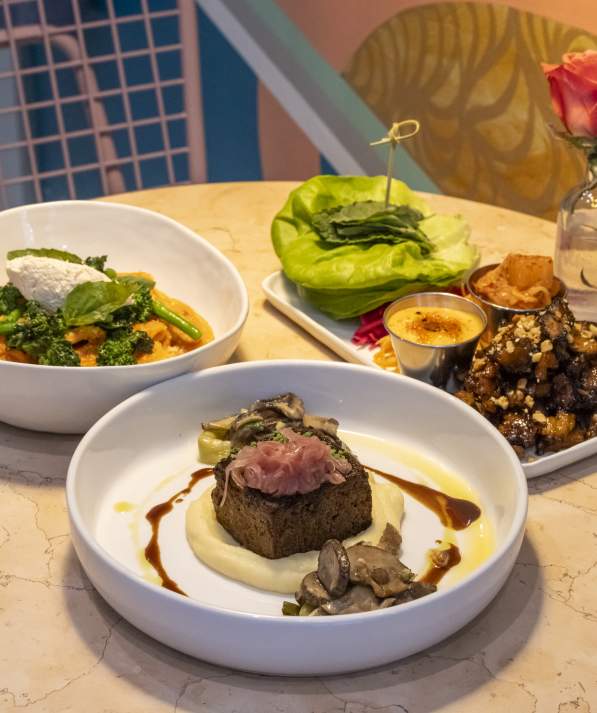 Vegan menu items from Lulu Green