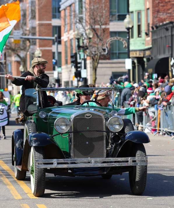 St patrick's day old school car