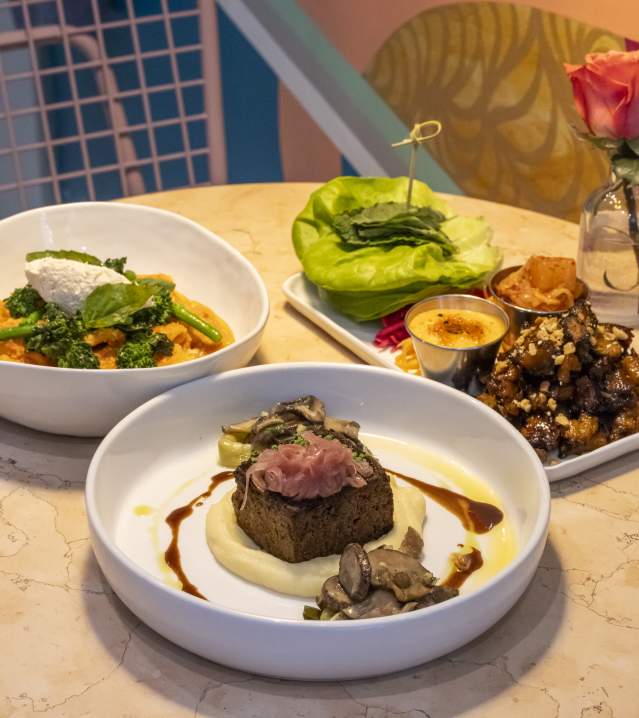 Vegan menu items from Lulu Green