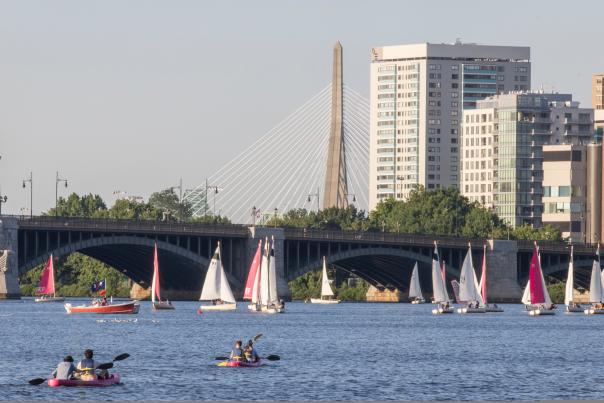 Boaters enjoying the Charles River
